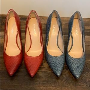 Nine West Heels (Blue & Red) - BUNDLE